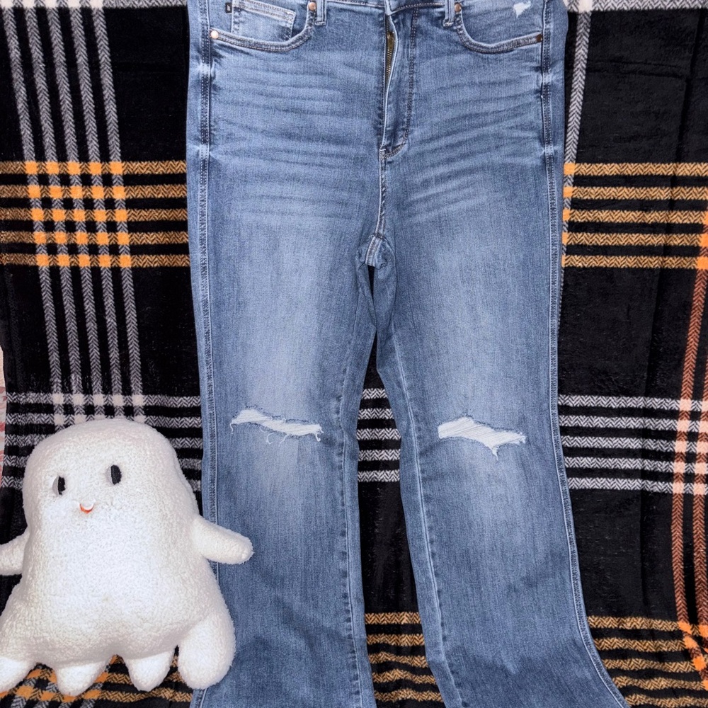 Judy Blue Light Blue Distressed straight leg